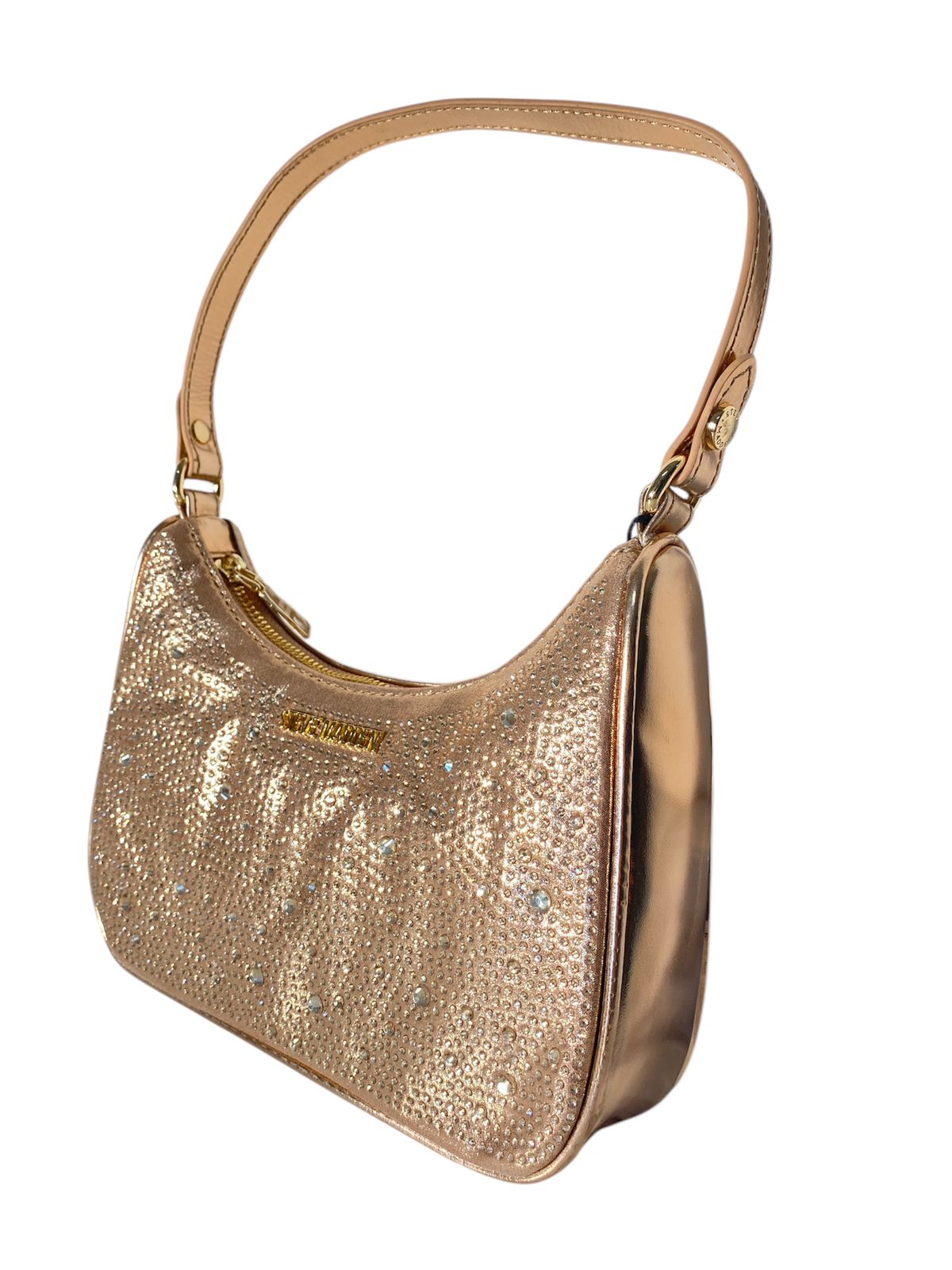 Bolsa de Mano Steve Madden dorada con Pedrería